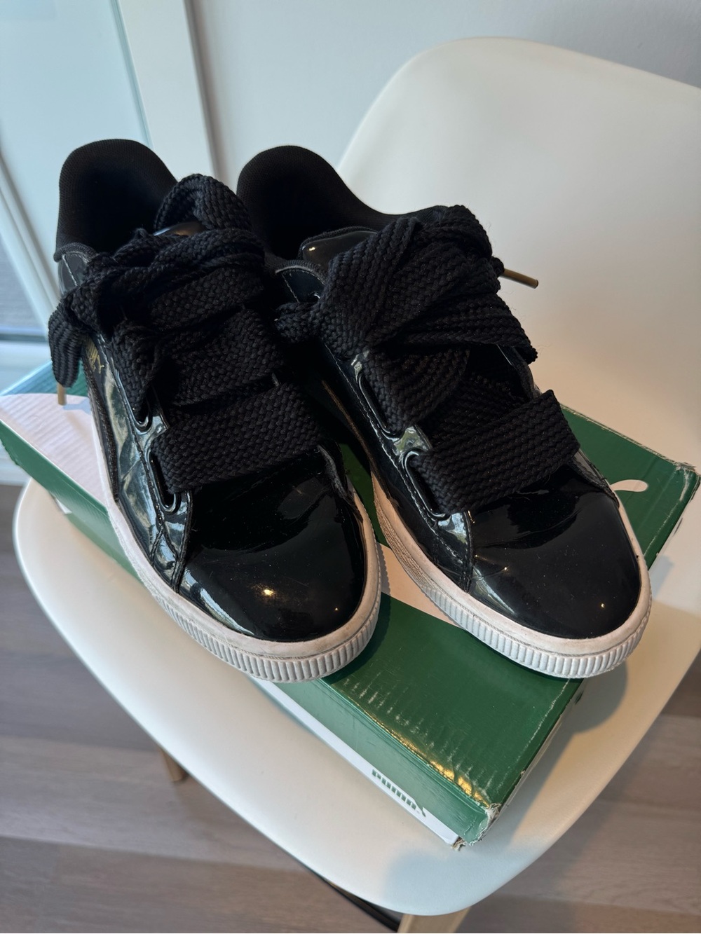Puma Black Patent Low-Top Sneakers - Picture 3 of 3